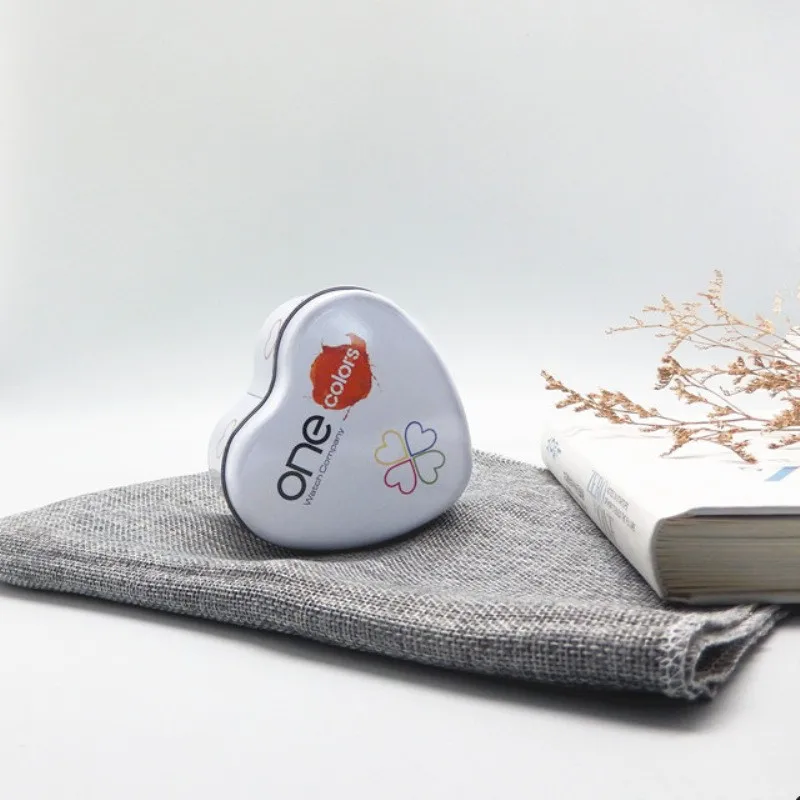 Custom design heart shape metal gift jewelry candy tin box custom tin packaging