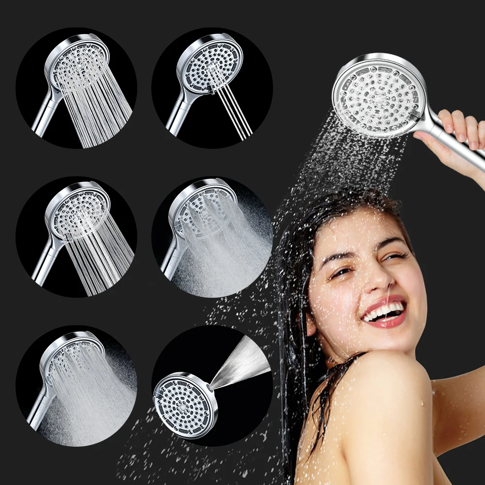Powerful Pressurized Filter Hand Shower Negative Ion Filter Spray Shower Head For Chlorine