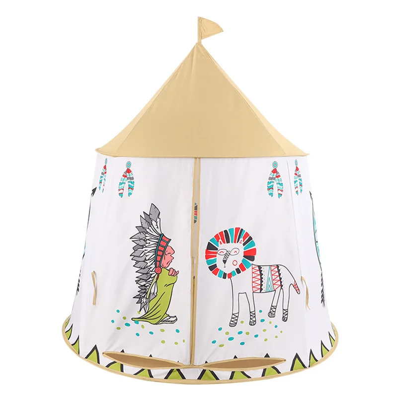 YF-Z601 Children Toys Tent Portable Indian Style Yurt Kids Tent Play Tent Game House Supplies for Children Outdoor Fun Home