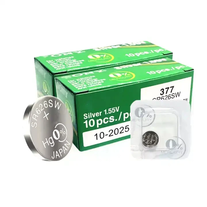 10PCS for SONY 364 SR621SW AG1 LR621 621 164 531 SR60 LR60 1.55V Silver Oxide Watch Battery Single Grain Packing battery