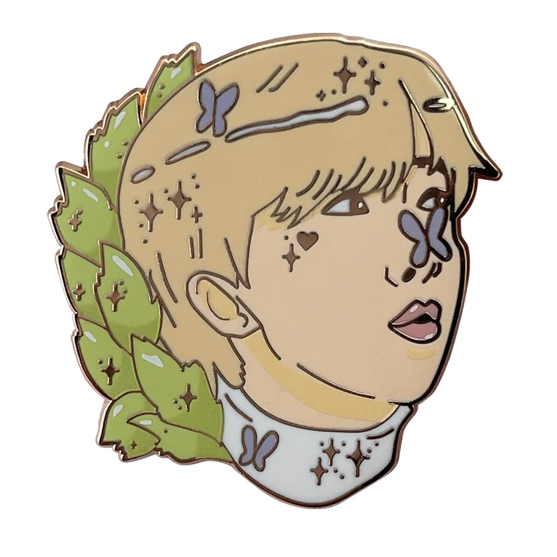 Горячая Распродажа Корейская группа Idol металлические булавки для лацканов с красивым мальчиком и цветком жесткая эмалированная булавка покрытием из розового золота