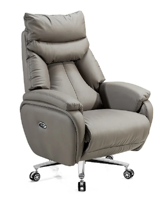 
New Star Electric Multifunction Genuine Leather Recliner Soft Office Chair 