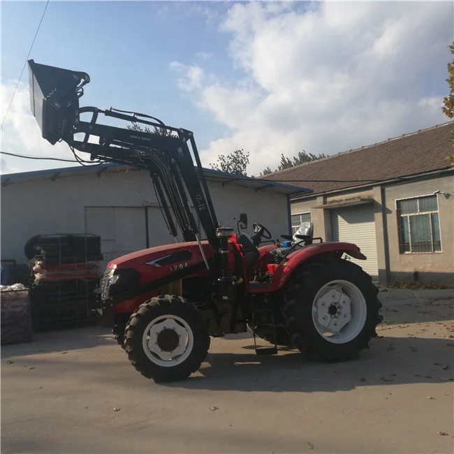 YTO 6 cylinder diesel engine 4 wheel drive tractor 120 hp with front loader