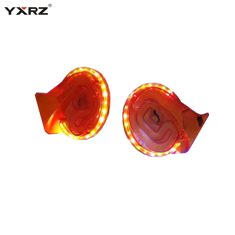 Универсальный сирена Улитка air динамик рупорного типа со светодиодными огнями 12V 115db Авто Мото электрический светодиодные полосы клаксон