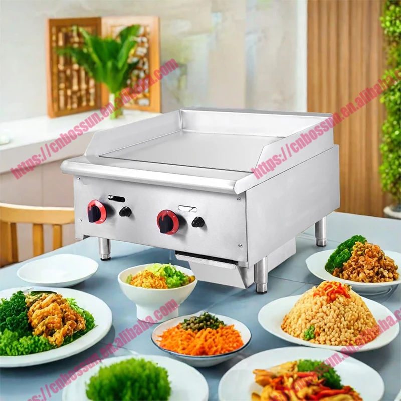 Commercial Griddle Restaurant Kitchen Stainless Steel Flat Top Griddle Grill Cast Iron Plate Griddle