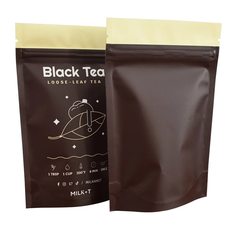 Colorful Printing Various materials Small Laminated Aluminum Foil Mylar Bags Pouch Three Side Heat Sealed Foil Matcha seafood Po