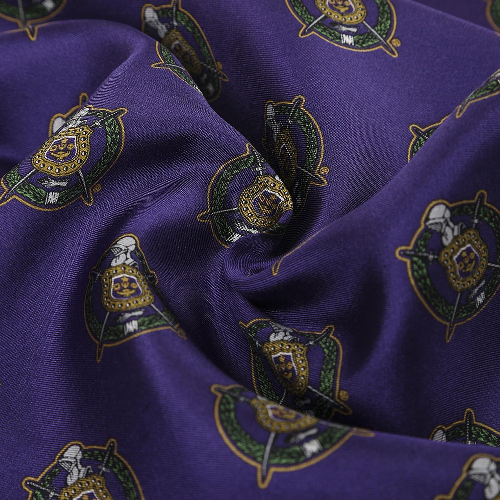 Custom Sorority Fraternity Pocket Square Silk OMEGA PSI PHI Purple Handkerchief Handmade Luxury OPP Pocket Square