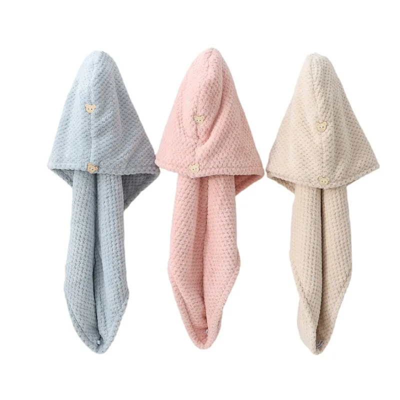 Pineapple Hair Turban Sustainable Hair Towel Quick Drying Soft Turban Waffle Microfiber Dry Hair Towel For Women