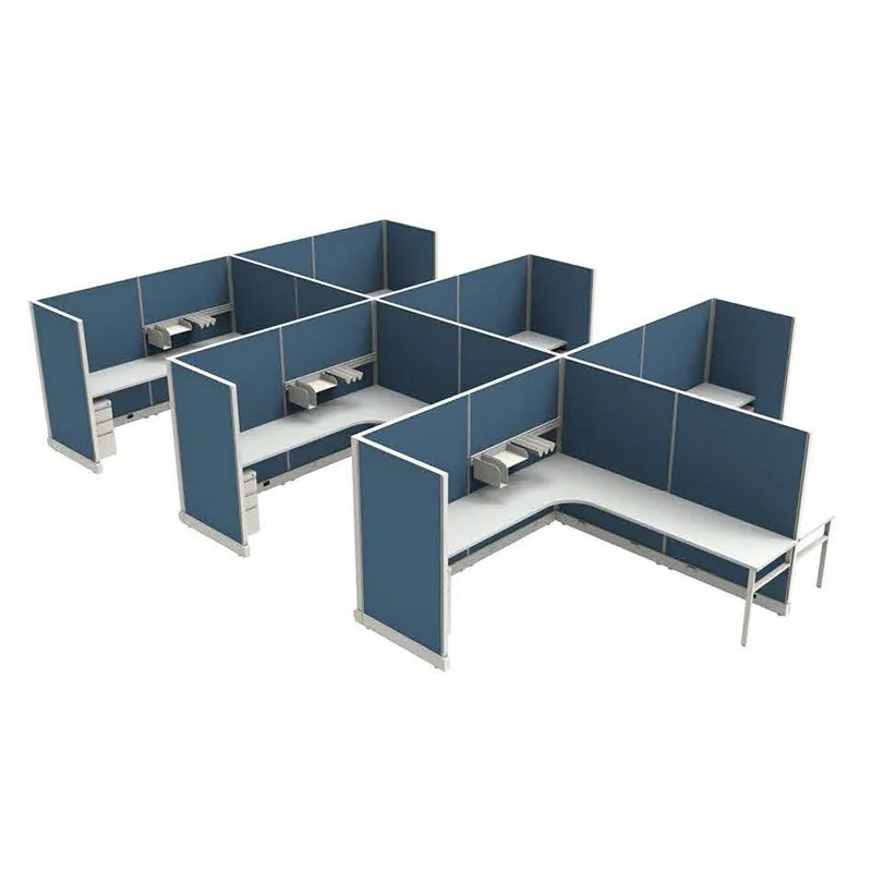Aluminum high wall sound proof 6 seat office workstation cubicle design