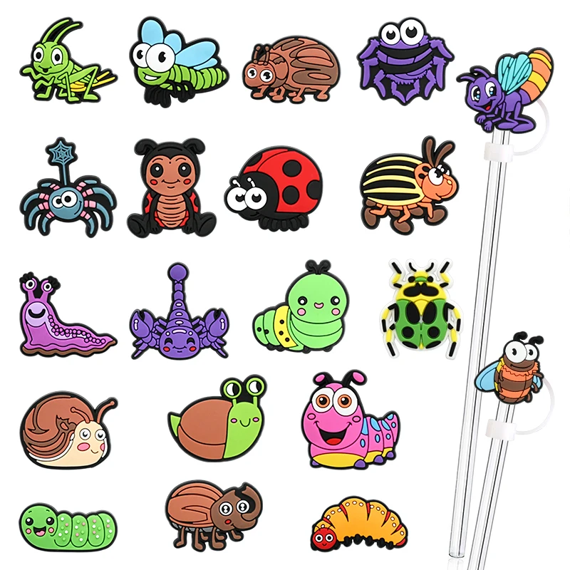 Новый дизайн многоразовые соломенные Чехлы для насекомых аксессуары питья из ПВХ упакованные в мешки