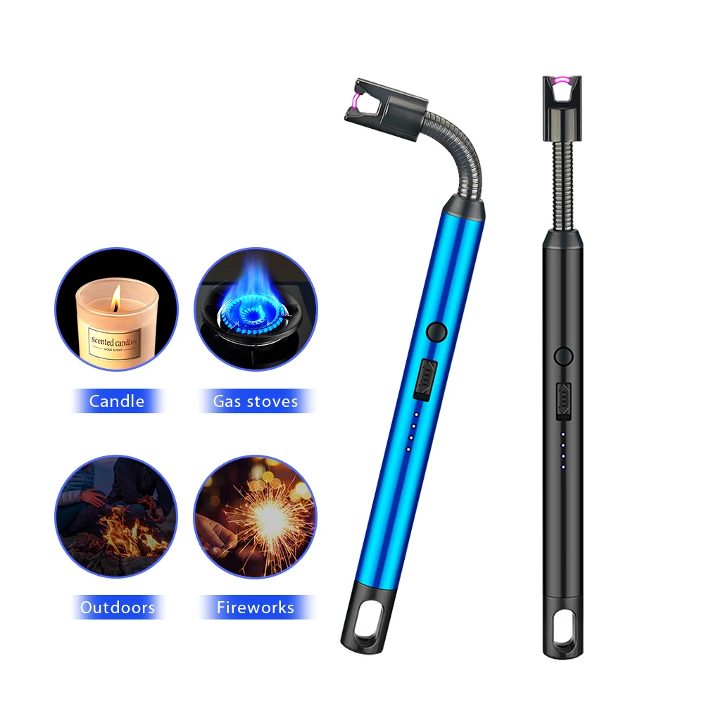 360 Degree Free Rotation BBQ Pulse Igniter Arc Lighter Electronic Cigarettes CLASSIC Party Rechargeable Electronic 