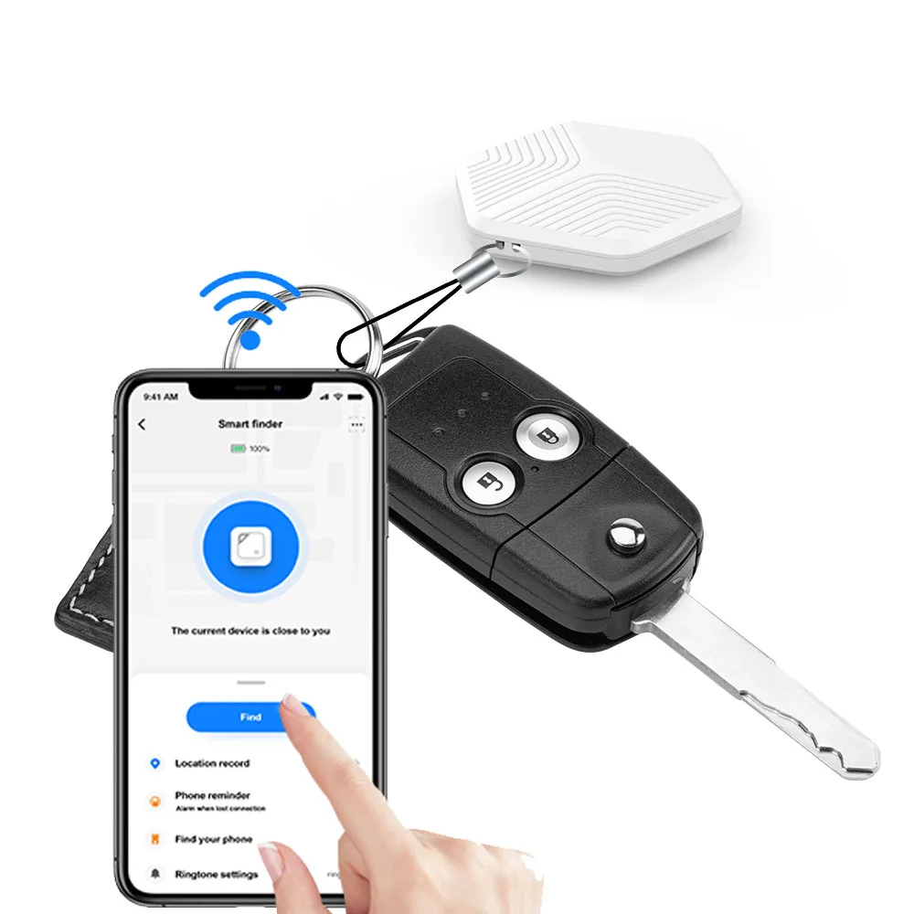 Sigmawit Drop Shipping New Tuya Smart Key Finder Similar to Tile Keyfinder Blue tooth Anti-lost Tracker Finder