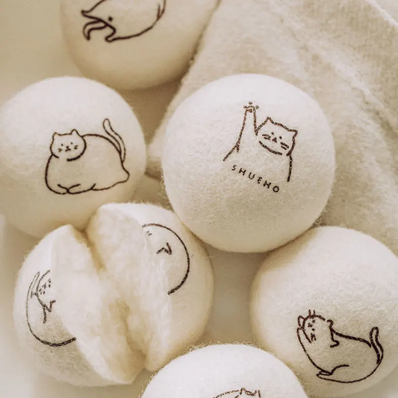 ECO Natural Natural Fabric Softener Laundry Wool Dryer Balls for Dryer Set