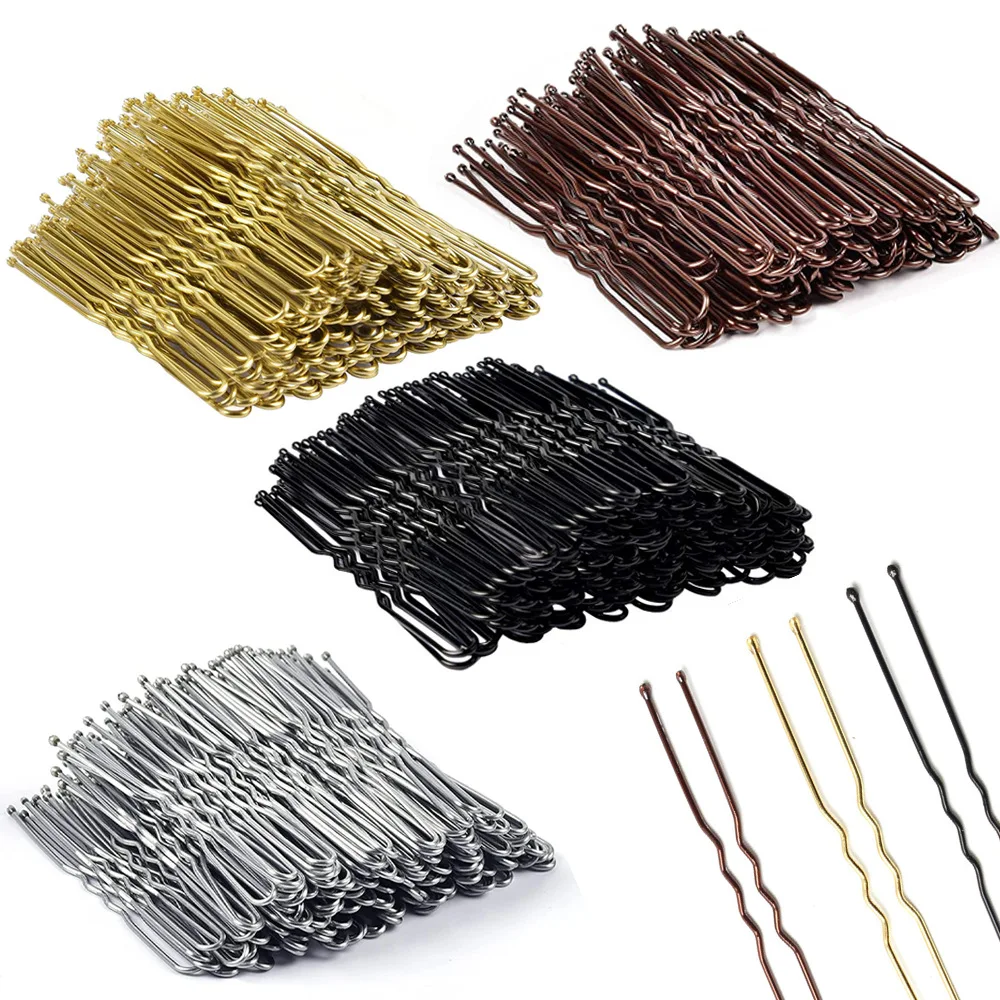 Wholesales hair accessories about Big size metal colorful women fancy u hairpins hair bobby pins for hair sculpt
