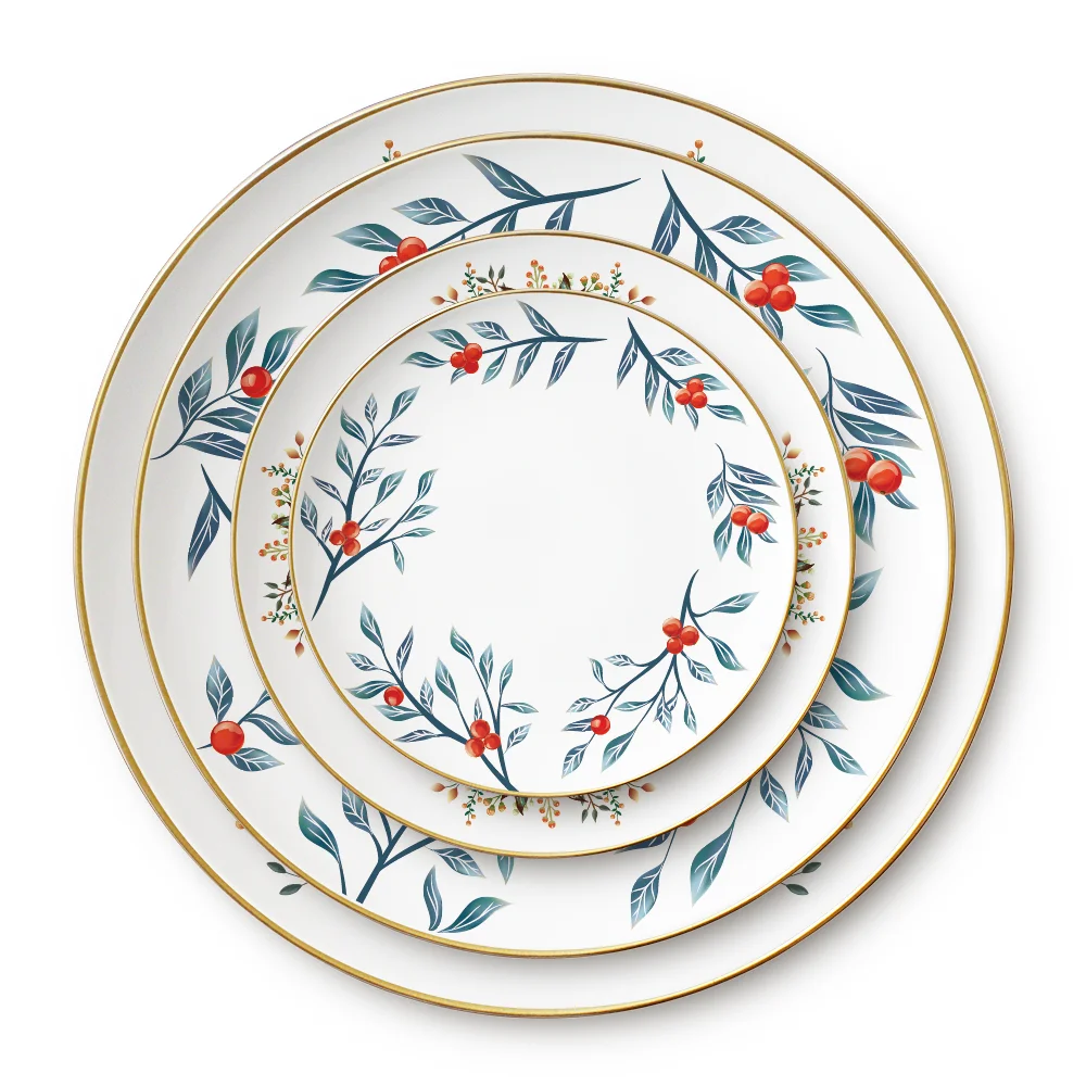 JK ceramics wholesales plates wedding banquet charger plates high quality dishes