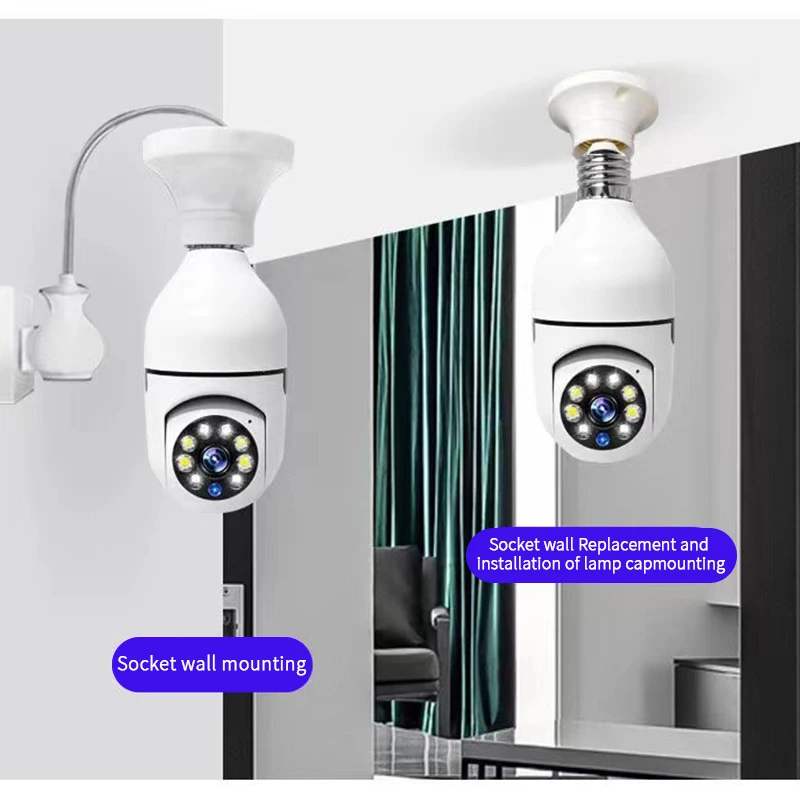 SWGJ E27 Lamp Bulb Light Holder Wholesale 1080P HD Dome Security Surveillance Wireless CCTV Bulb Security Camera