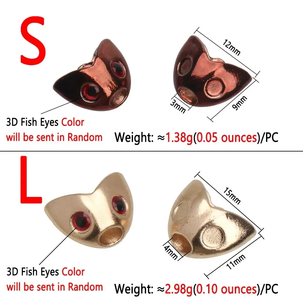 Fly Tying Sculpin Head 3D Fish Eyes Fast Sinking Fish Sculpin Helmet Fly Tying Material Trout Fishing Lures