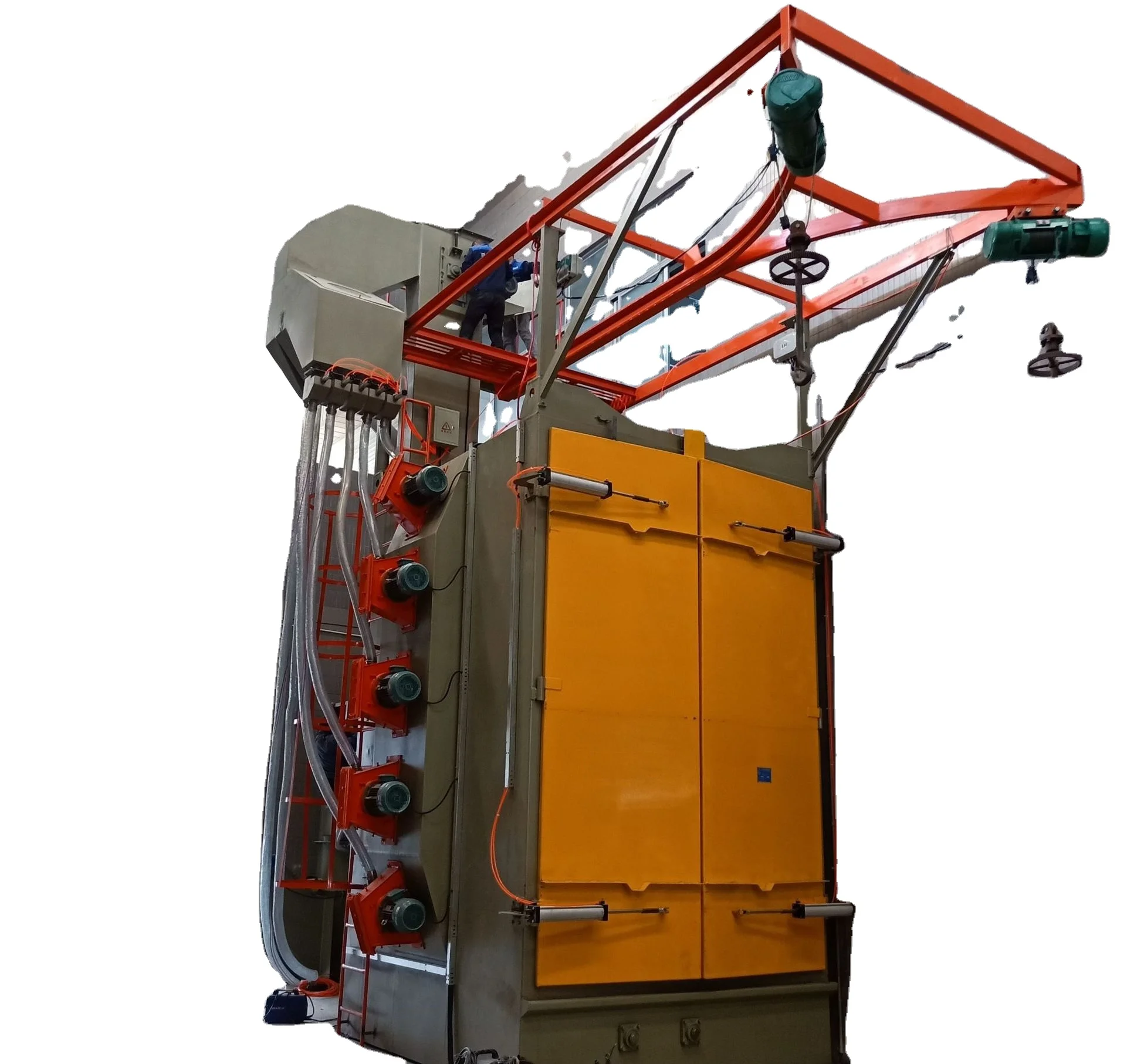 Large advanced hook type aluminum alloy copper alloy casting hanging automatic shot blasting cleaning machine