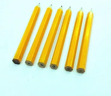 Professional Stationery Factory and Importer Hexagonal Golf Basswood Graphite Pencils Color Set