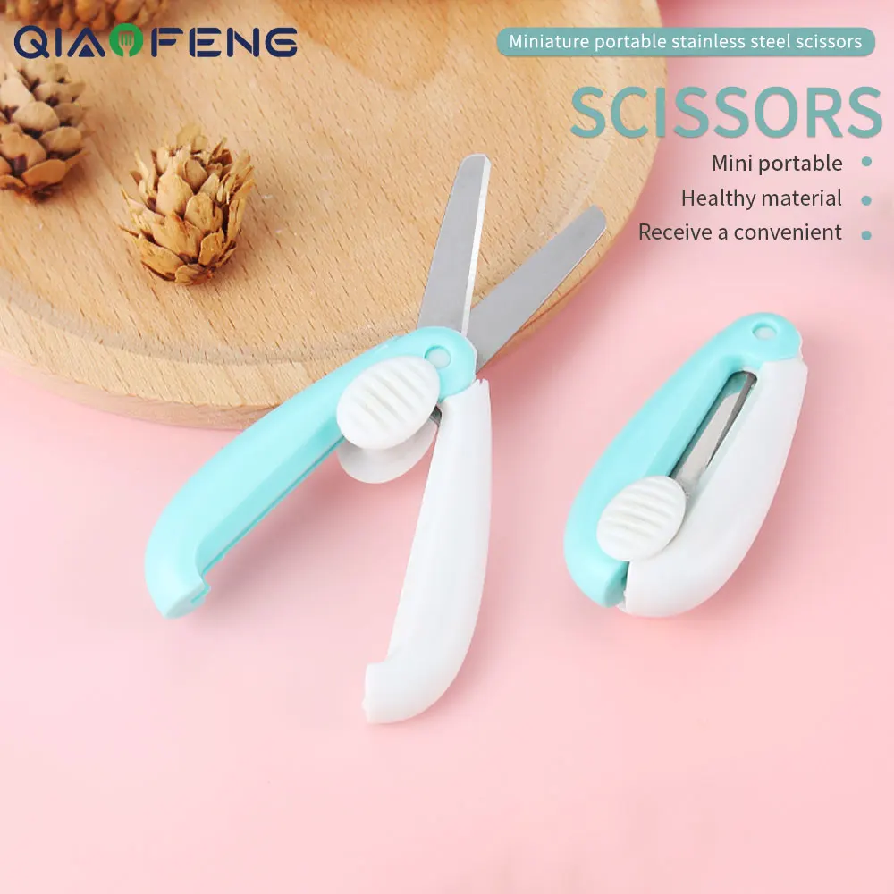 Foldable Kids Scissors Blunt School Shears Stainless Steel