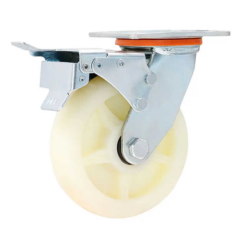 PH208 Professional Manufacturer Industrial PA Caster 5 inch Swivel Trolley Caster Wheels Factory Sale Nylon Castor