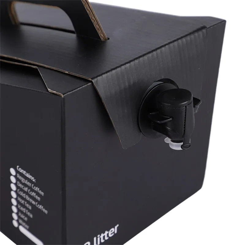 LOKYO 160oz Portable takeout beverage to go disposable coffee paper box with handle