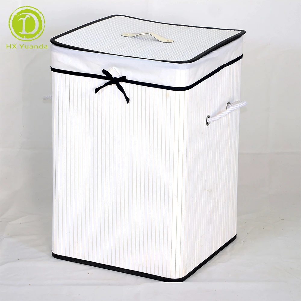 2022 New Arrival Custom Fabric Laundry Basket Large Bamboo Woven Laundry Basket With Lid