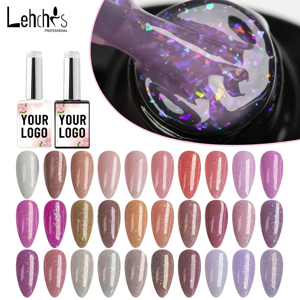 Lehchis Rubber Base Coat Gel Polish Create Your Own Brand Hema Free Glitter Reflective Gel Polish Very Good Nail Gel Polish