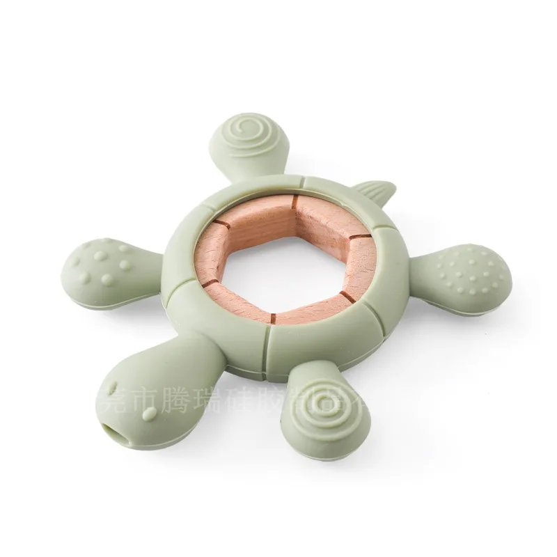 New Forest Animal Gum Silicone Bite Music Soothing Rattle Toy Baby Molar Teethers Anti-Eating Hand Product