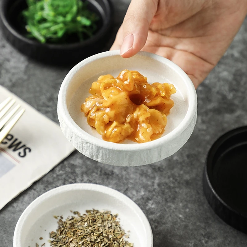 Ceramic Soy Sauce Dipping Bowls Matte Sushi Wasabi Vinegar Soy Sacuce Fruit Dishes Restaurant Ketchup Seasoning Bowl Tableware