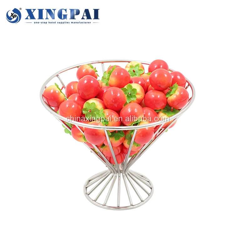 XINGPAI five star hotel fruit basket kitchen vegetable snacks dry fruit basket stainless steel fruit display stand