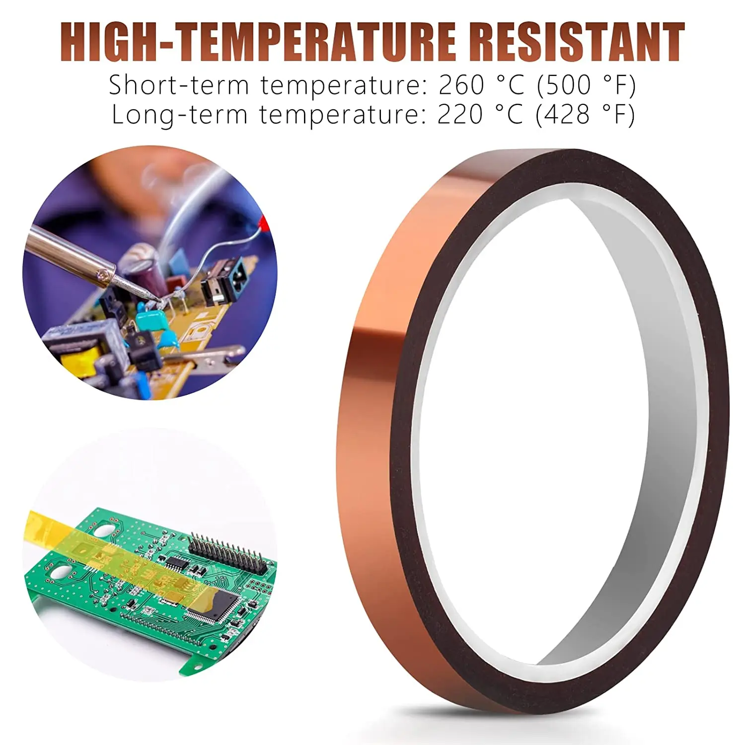 Heat Resistant High Temperature Electrical Industry Masking gold finger PI Polyimide Film Sublimation Heat Tape For PCB H-class