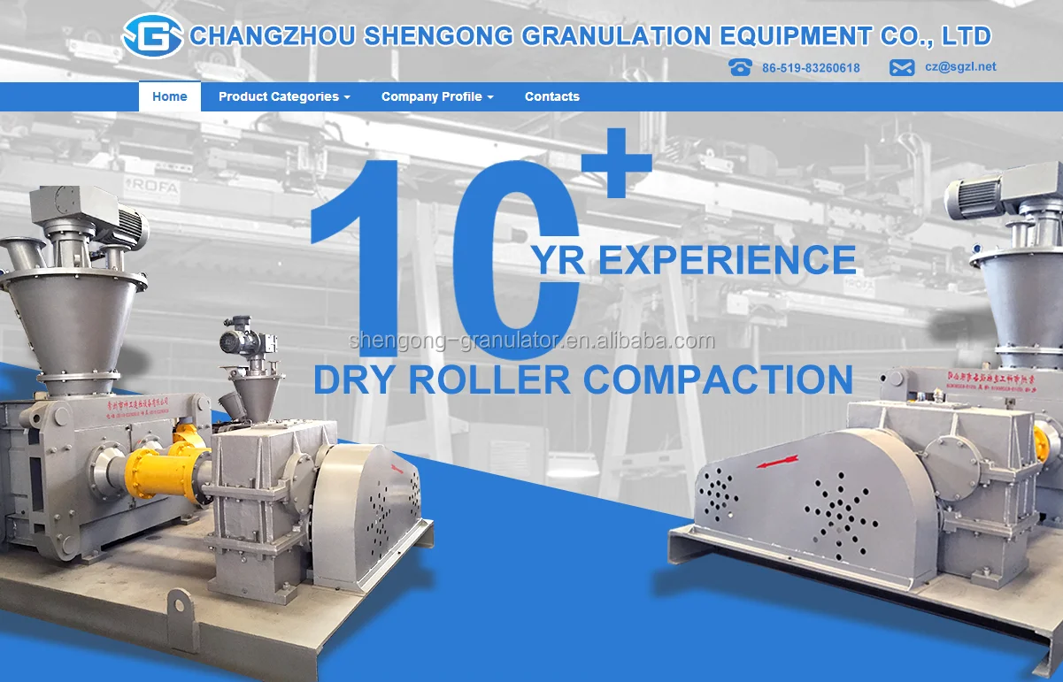Powder fertilizer chemical mineral powdered material auger feeding double roller hydraulic compacting roller presses