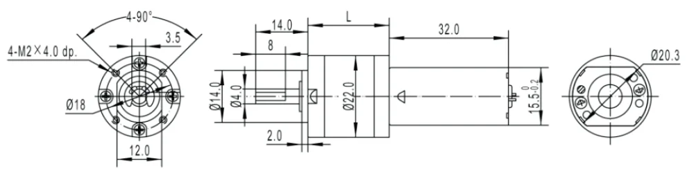 22mm planetary gearbox dc motor 12v 24v permanent magnet 5rpm 15rpm 35rpm high torque mini size small planetary dc gear motor