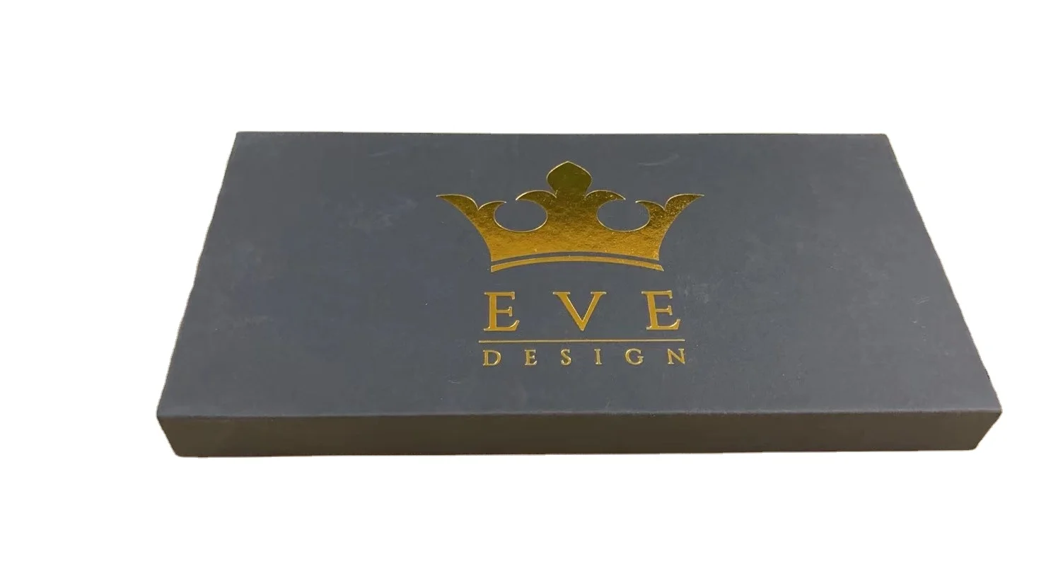 luxury black kraft paper box package with EVA holder and magnetic button for gift card / metal credit card