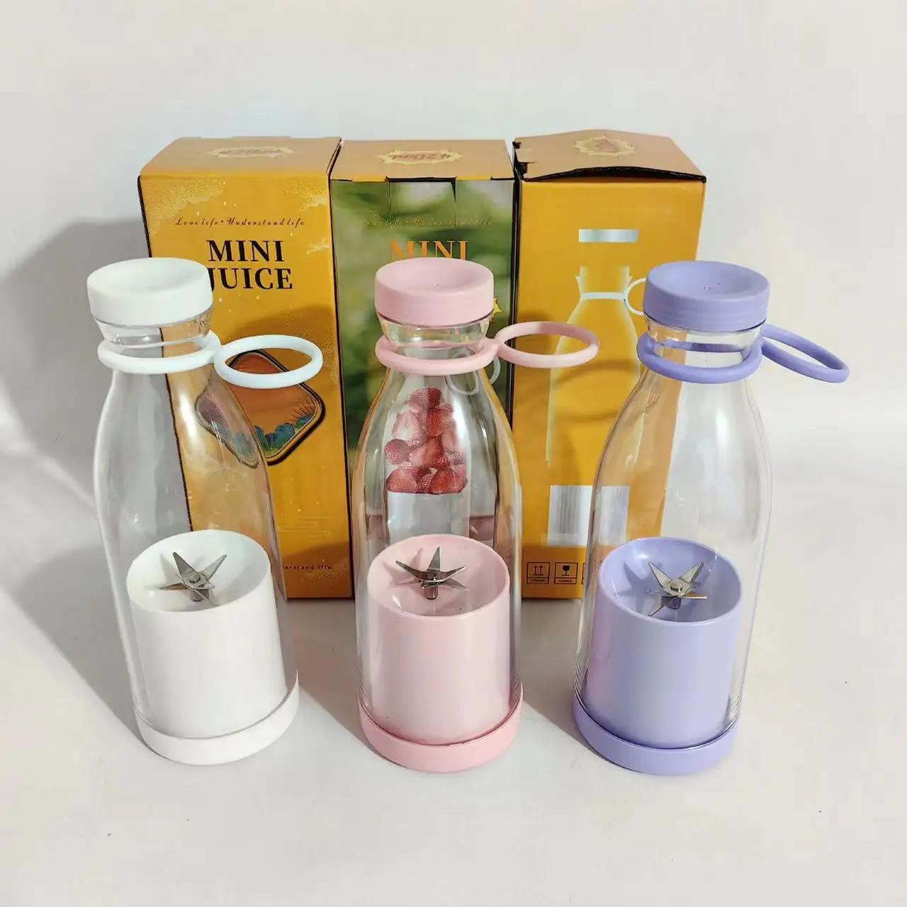 Portable Blender Juicer Bottle Mixer Electric USB Charge Mini Fruit Milk Mixers Juicer Cup Blender Milkshake Juice Maker Machine