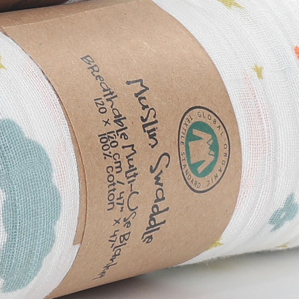 Hot Sale 100% Cotton Eco Friendly Fabric Soft Blanket Baby Muslin Swaddle Blankets