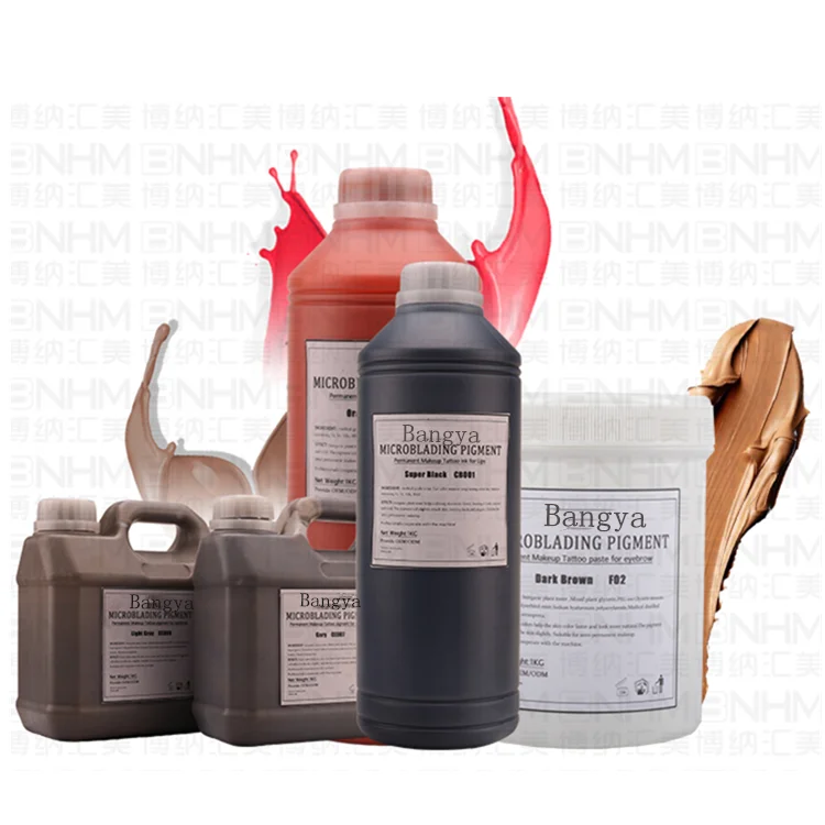 Bangya Lips Water-Based PMU Ink Eyebrow Microblading ink Organic tattoo Pigment for Lip Blush Permanent Makeup Machine Use