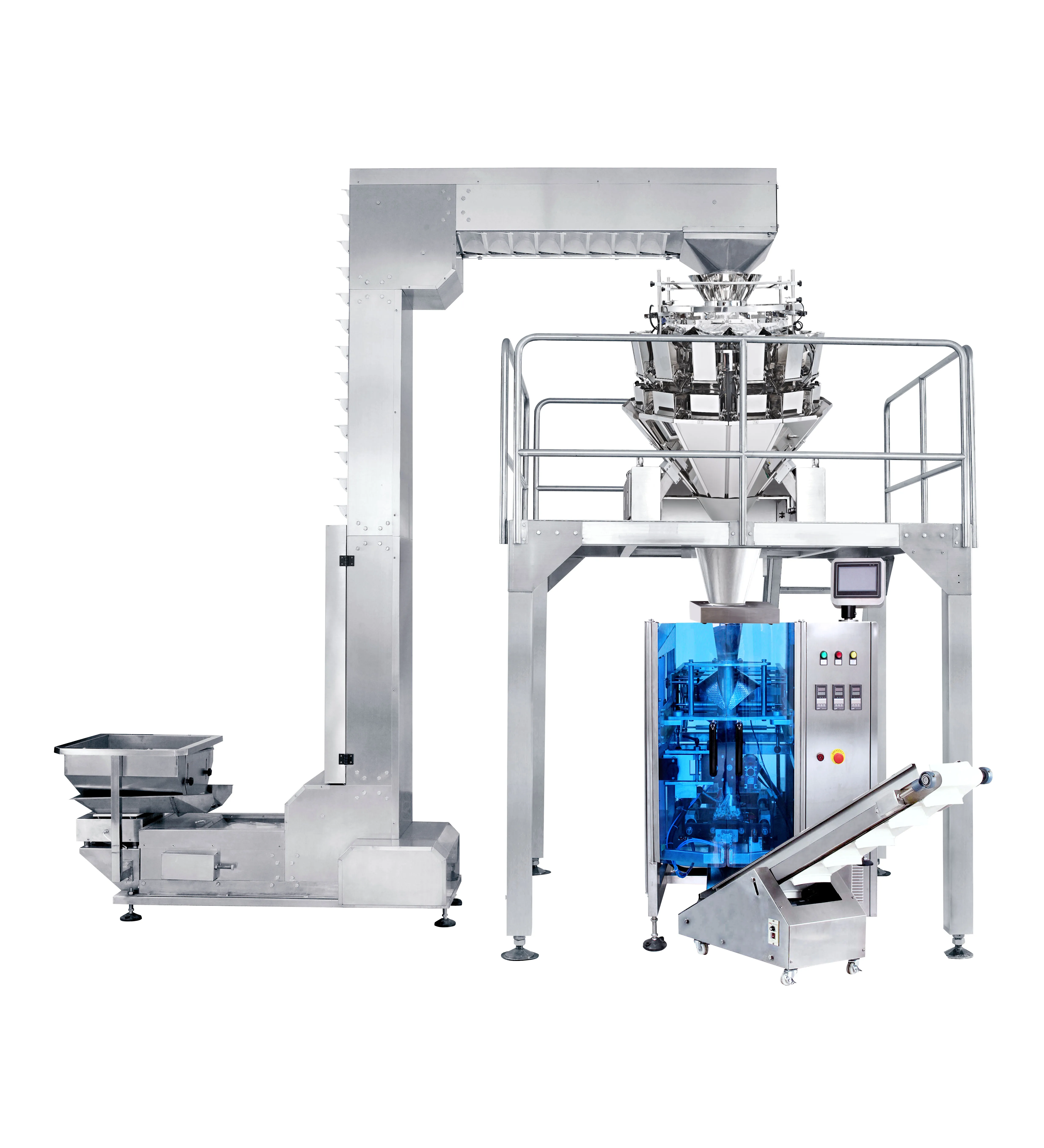 High-accuracy standard multihead weigher weighing and counting bagging chocolate beans packing machine