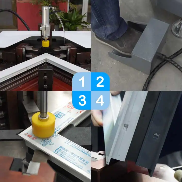 Hydraulic corner crimper aluminium window corner crimping machine
