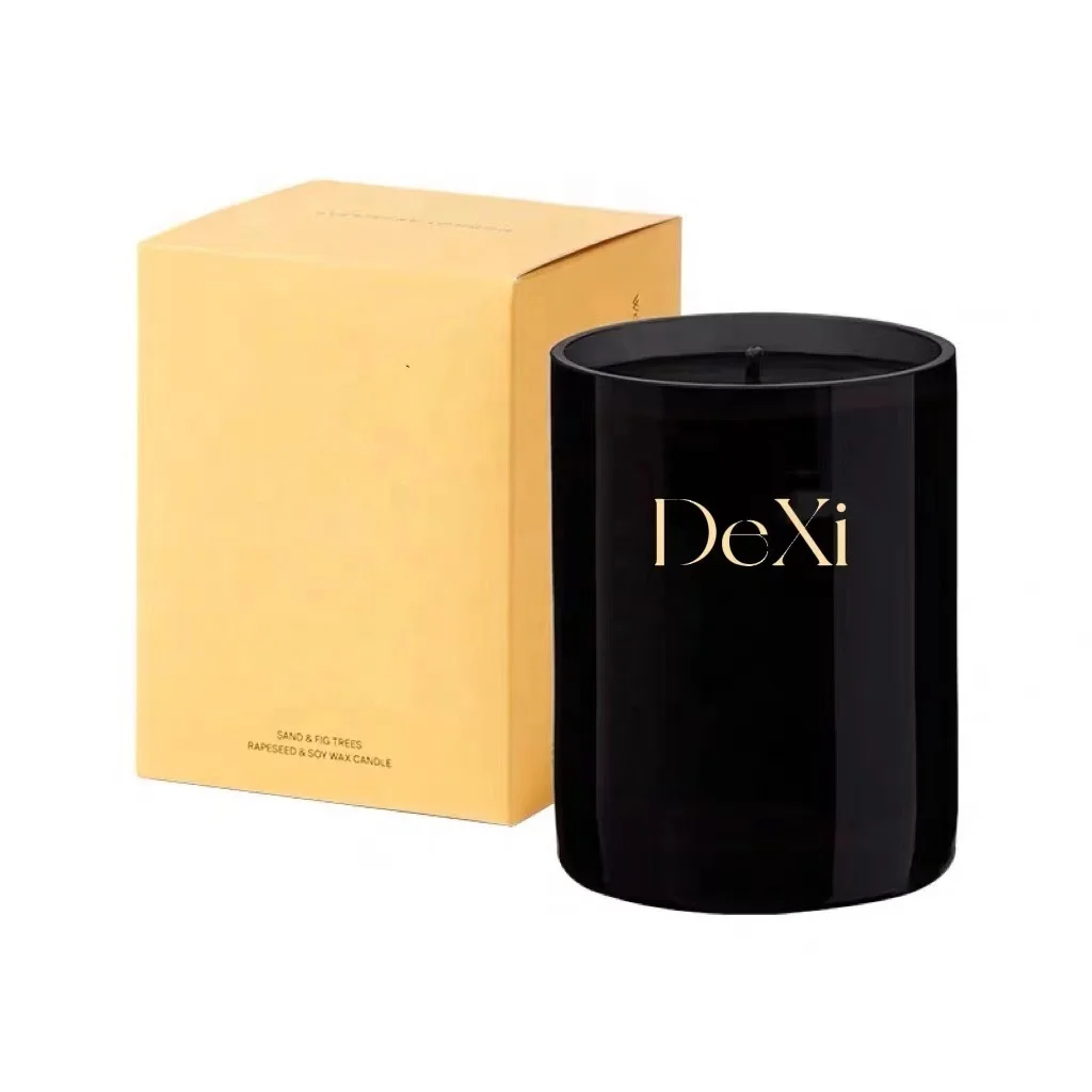 High Quality 12Oz 16Oz Glossy White Empty Glass Candle Vessels Jar Custom Label And Logo Candle Container With Box