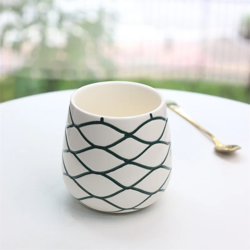 Tequila Agave Beer Mug Agave Cup Creative Striped Tequila Cup Ceramic Tiki Mugs Mexico Tequila Shot Glasses for Bar