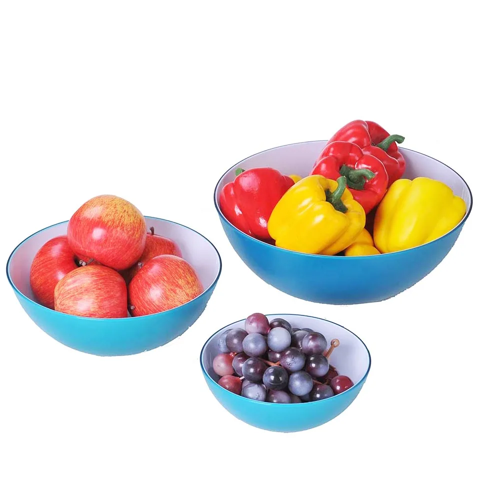 wholesale colorful dishwasher safe large recycled pet plastic prep serving bowl for cooking, baking, & food storage