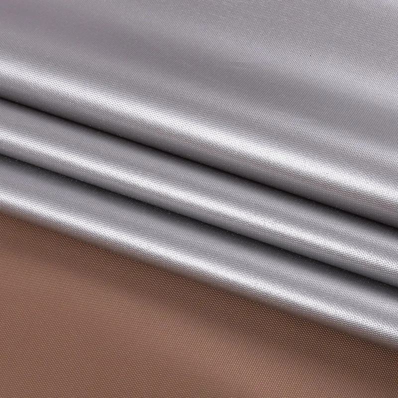 factory price waterproof 210t polyester taffeta silver coated for tent and umbrella