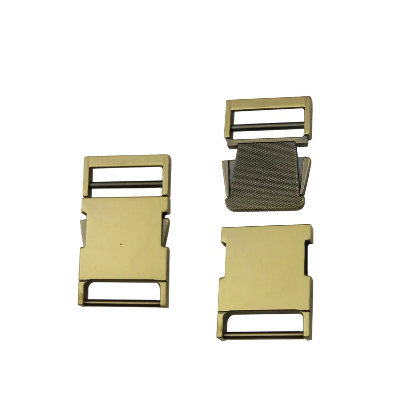 RW 14-38MM High Quality Zinc Alloy Backpack Strap Flat Quick Release Buckle Luggage Bag Accessories Dog Collar Metal Buckle