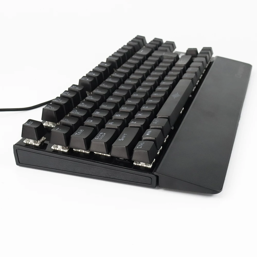 Механическая клавиатура Leadingplus с голубым переключателем 84 клавиши RGB подсветка USB Проводная игровая для ПК ноутбука