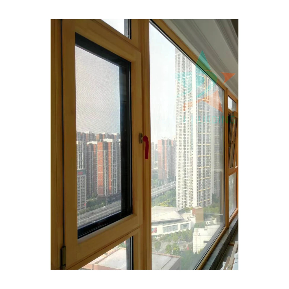 Hot sale aluminum wood New grills design arch frame tilt and turn casement windows