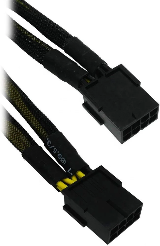 8 контактный разъем dual PCI-E PCI Express 8pin 6 + 2 pin плетеные кабели в оплетке Мужской Силовой кабель
