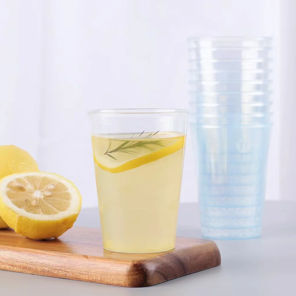 Vasos De Plstico Desechables 9oz Pp Disposable Flight Airline Cup Hard Plastic Wine Cup