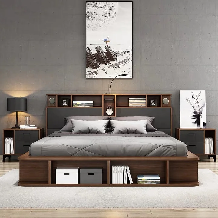 Современная домашняя мебель для гостиной, двуспальные кровати королевского размера